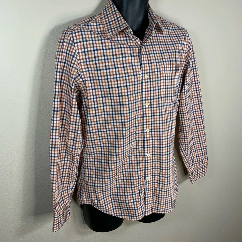 Banana Republic Small Plaid Button Down Shirt Long Sleeve Cotton Preppy Small